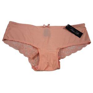 Rene Rofe Women's Size Large Panty Hipster Lace Back Peach New With Tags